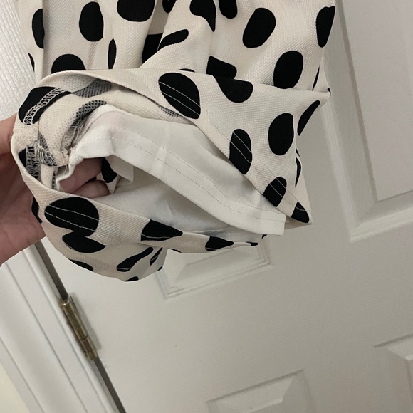 Stylish Yellow and Black Polka Dot Romper - Picture 12 of 13